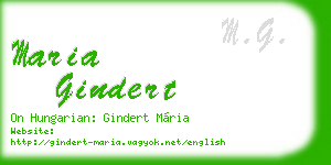 maria gindert business card