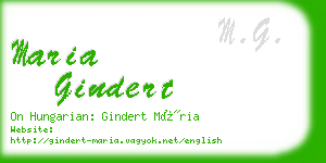 maria gindert business card